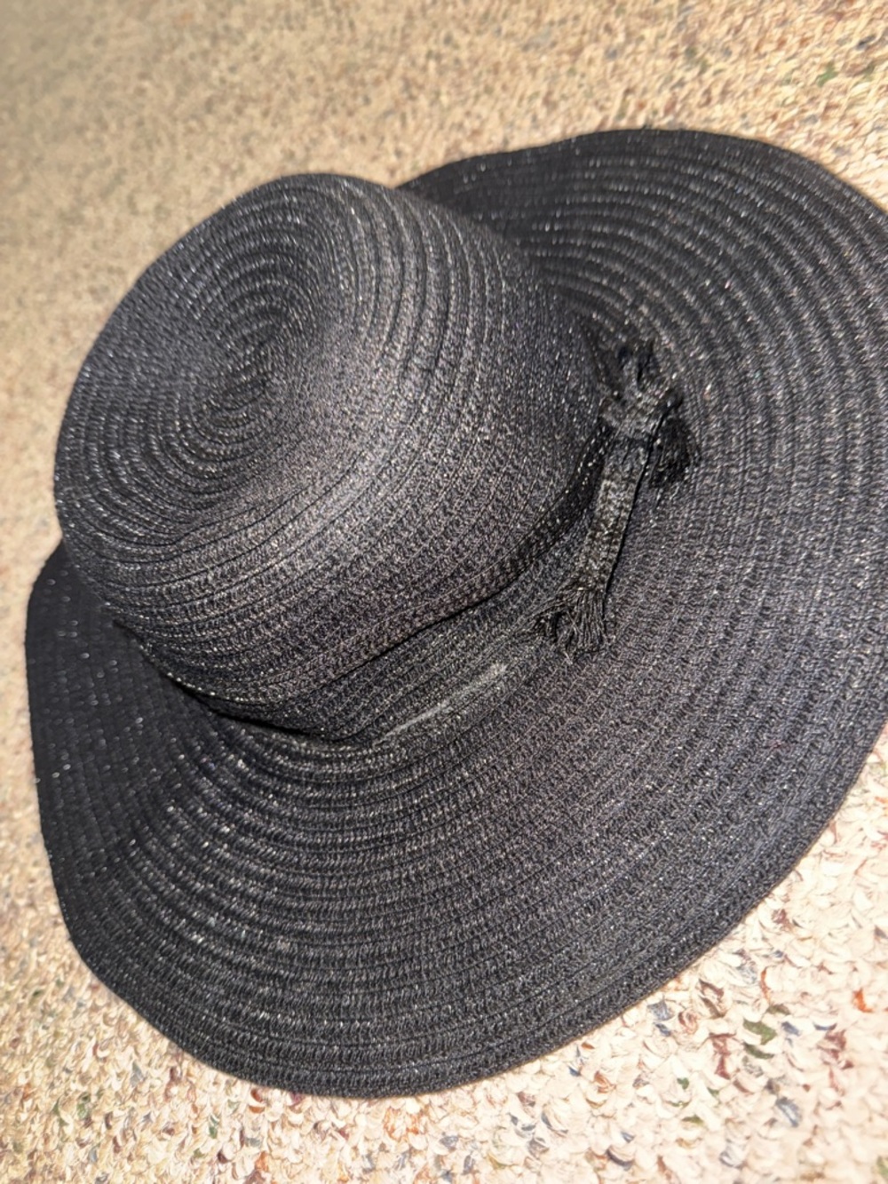 Black Wide Brim Sun Hat- Rue 21 - Picture 6 of 6